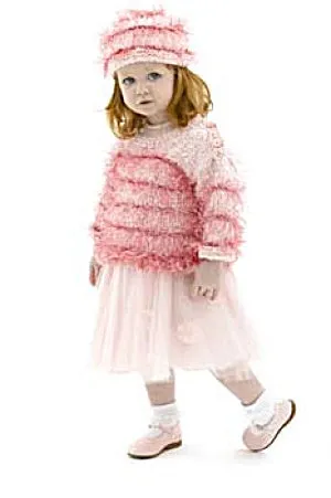 Knit Tutu Sweater and Hat Set Pattern (Knit)