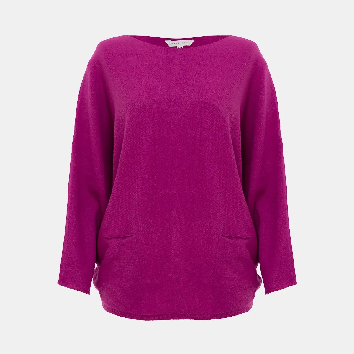 Ladies Purple Batwing Jumper