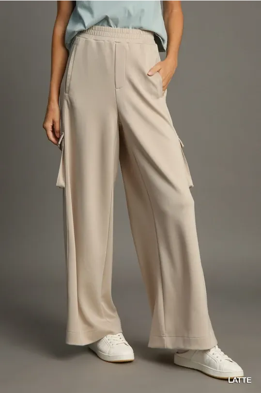 Latte Cargo Wide Leg Pants