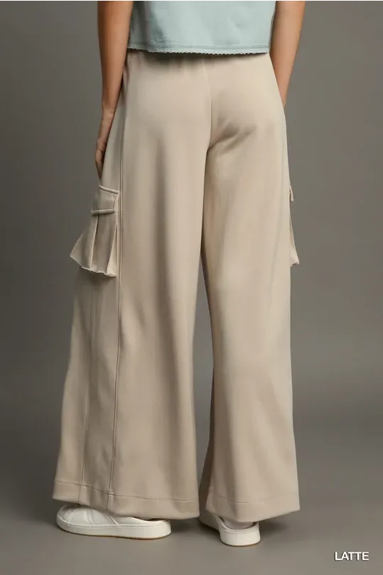 Latte Cargo Wide Leg Pants