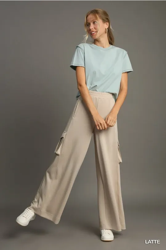 Latte Cargo Wide Leg Pants