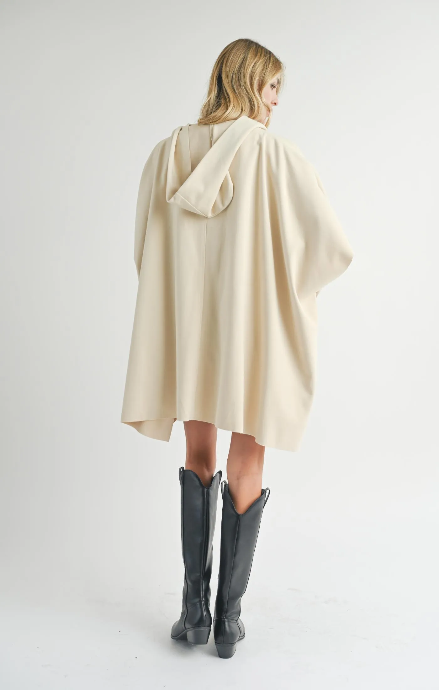 Lisha Belted Poncho | Cream