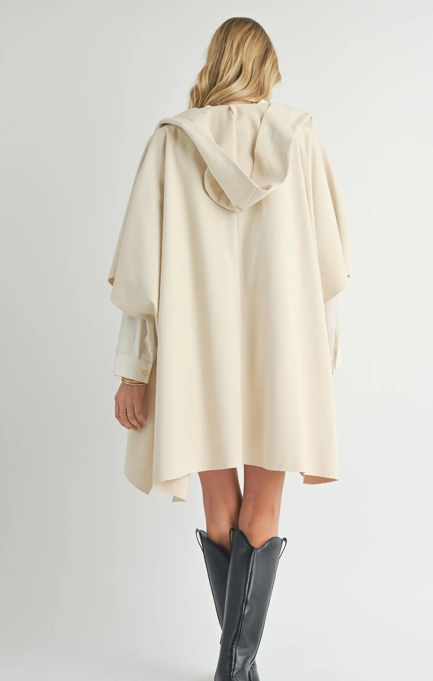 Lisha Belted Poncho | Cream