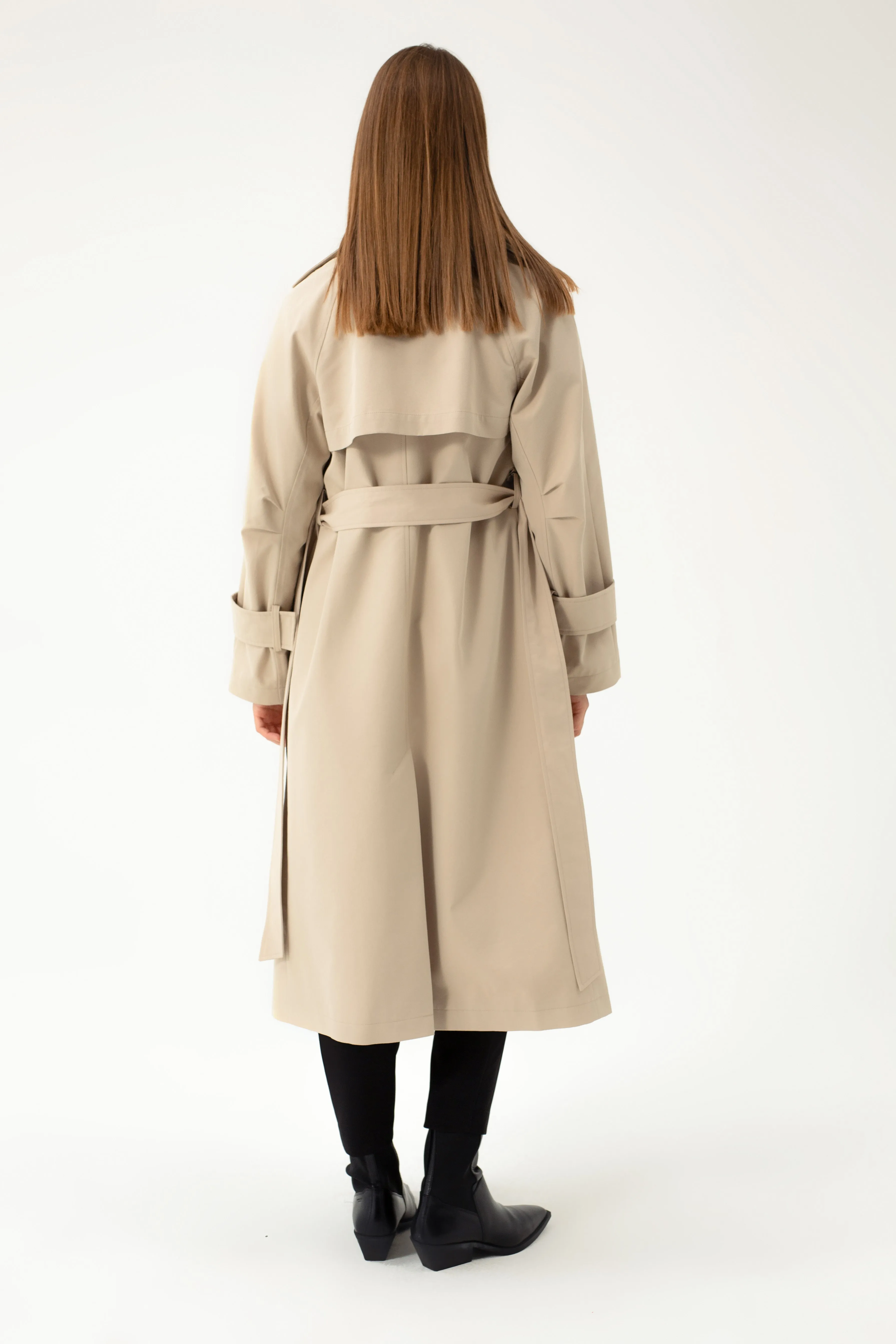 LONG BEIGE TRENCH COAT