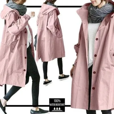 Long Coat Female Autumn Women&#39;s Trench Coat Long Sleeve Solid Pocket Casual Trench Autumn Clothes Korean Women Jacket