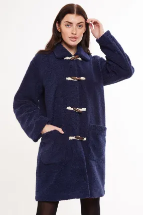 Louche Narimane Borg Duffle Coat - Navy