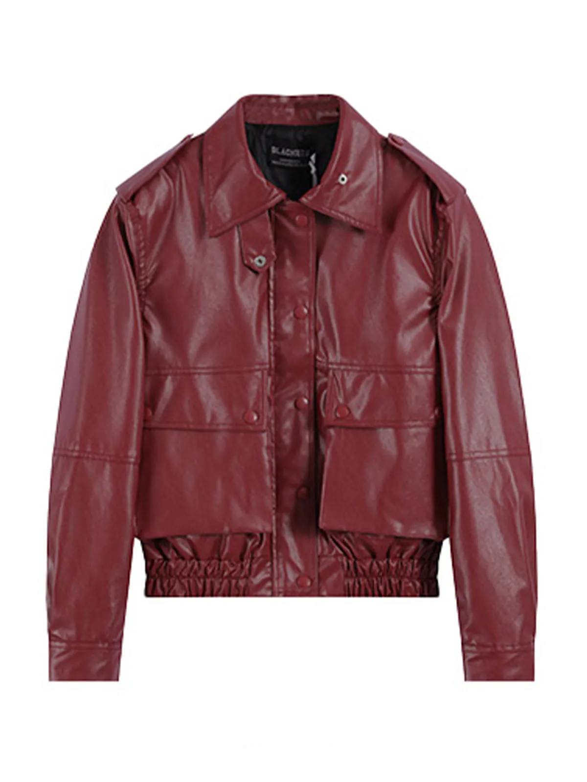 MALYBGG Embracing Retro Vibes with a Collared Short PU Leather Jacket for Fall/Winter 3468LY