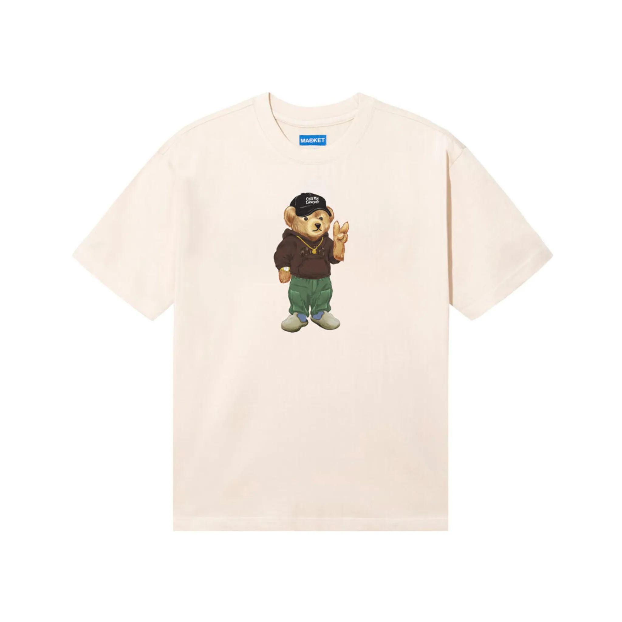 Market Peace Bear T-Shirt (Ecru)