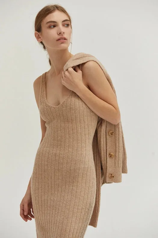 Mave Brushed Ribbed Sweater Dress Two-Piece Set