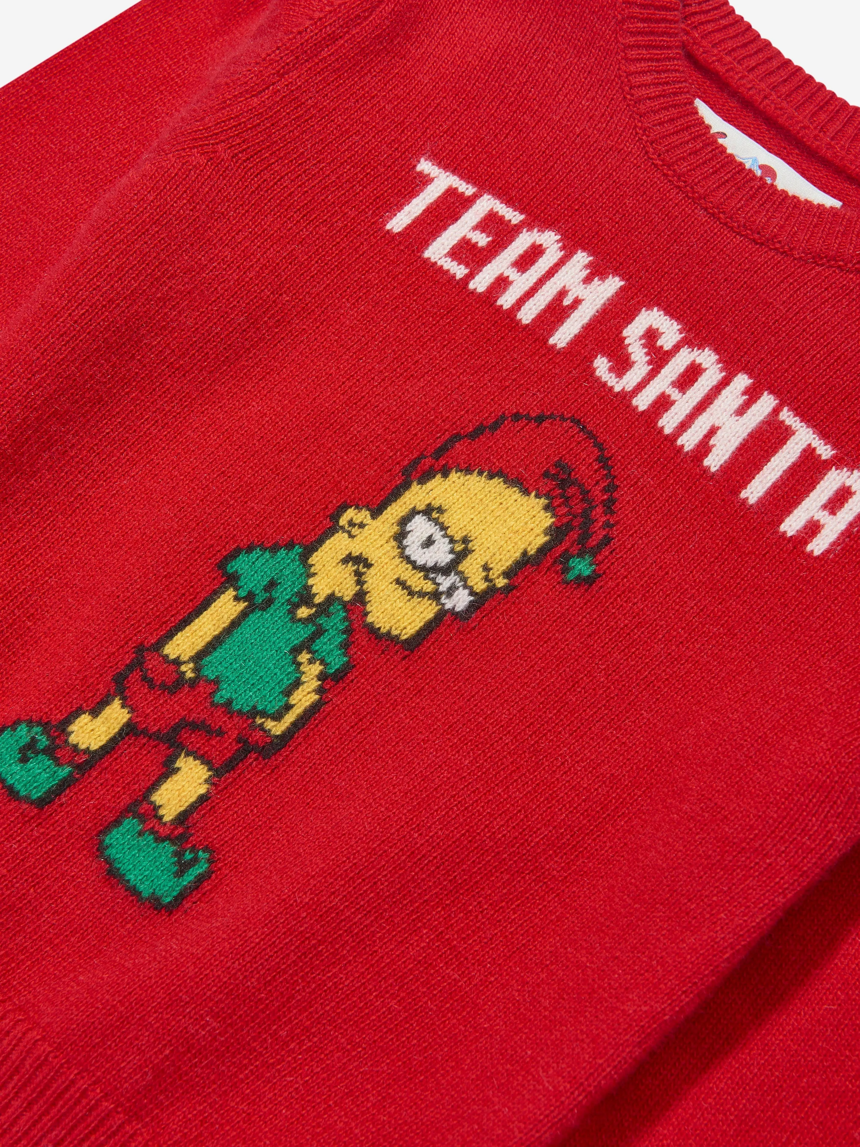 MC2 Saint Barth Boys Team Santa Jumper in Red