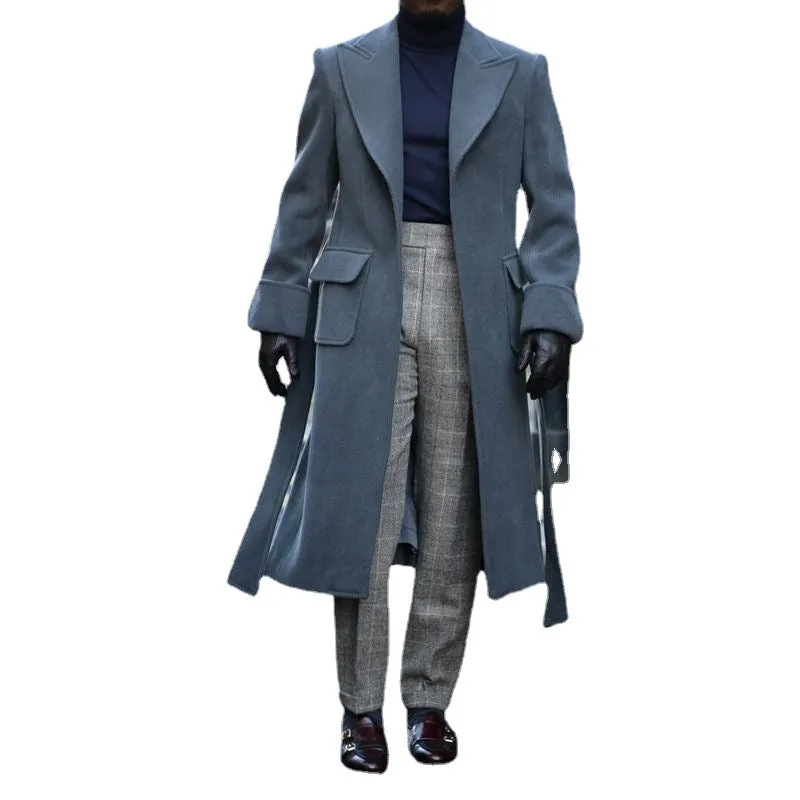 Men's Casual  Long Trench Coat