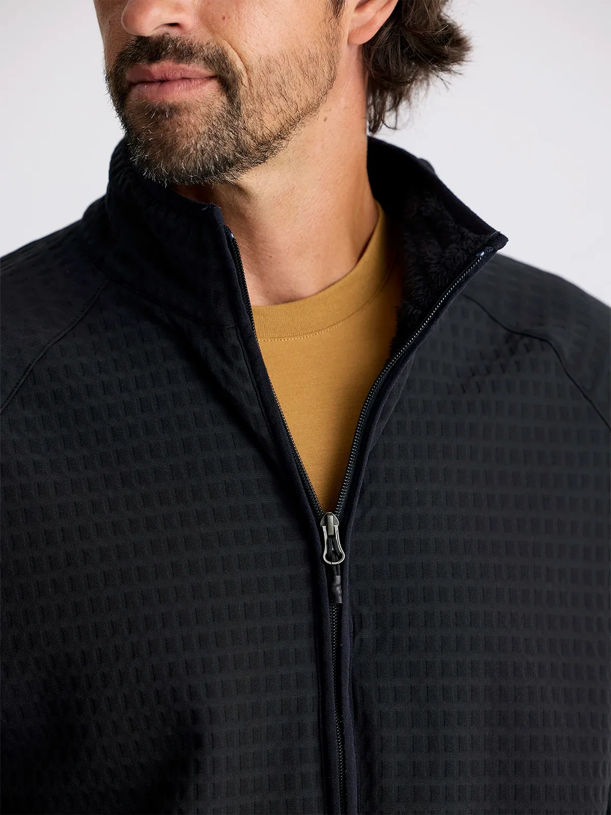 Men's Gridback Fleece Jacket - Black