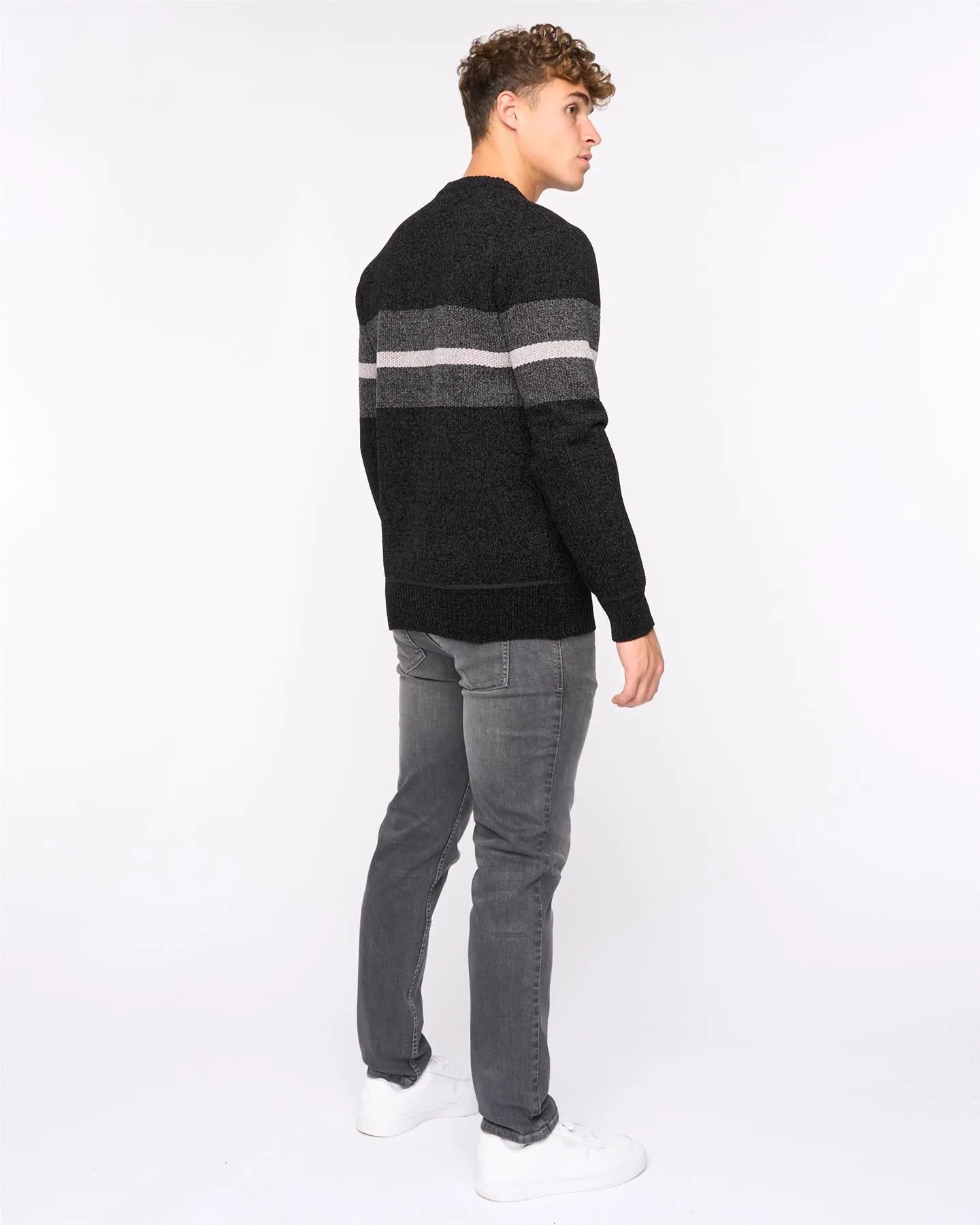 Mens Maskell Crew Knit Black