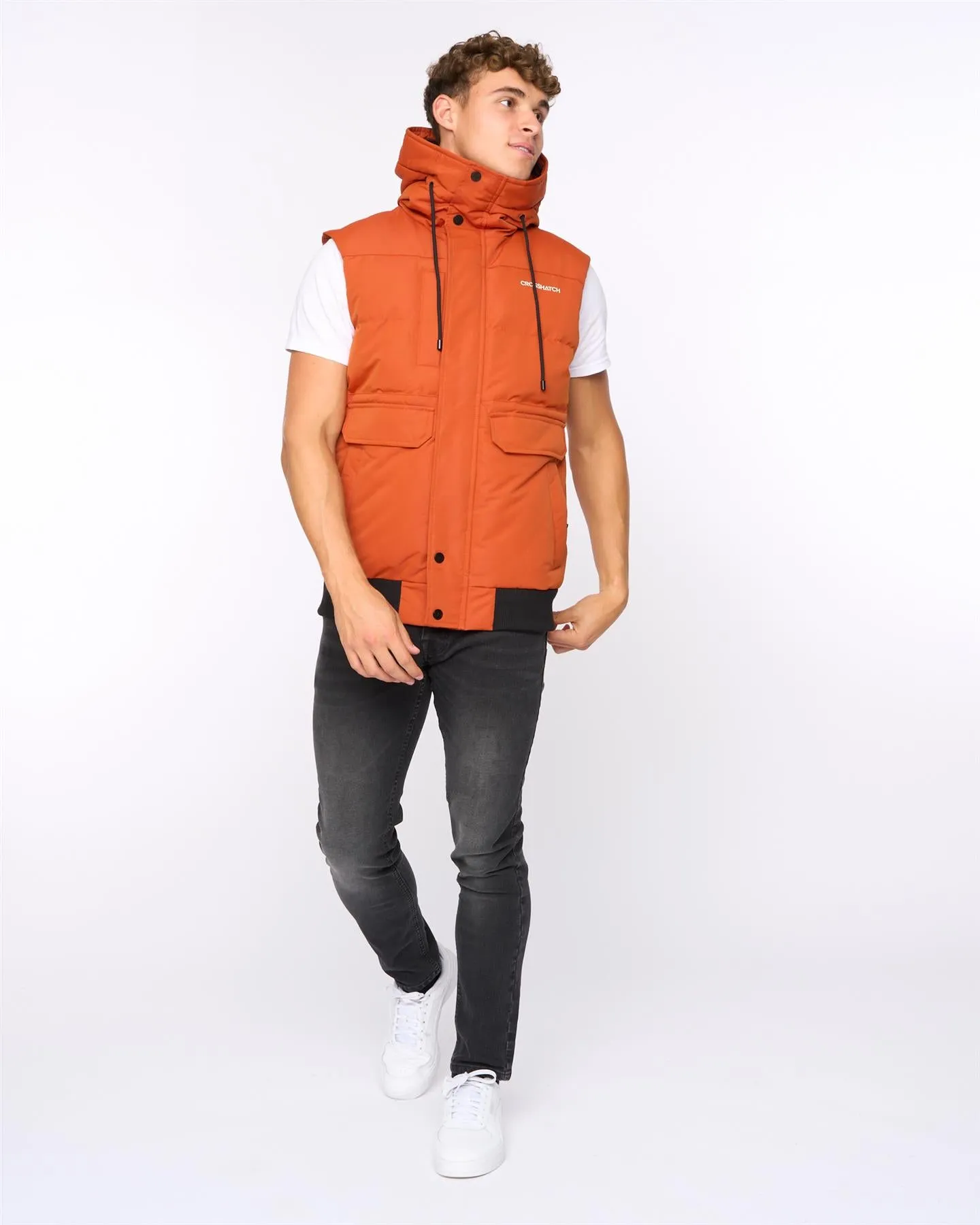 Mens Milwaka Gilet Burnt Orange