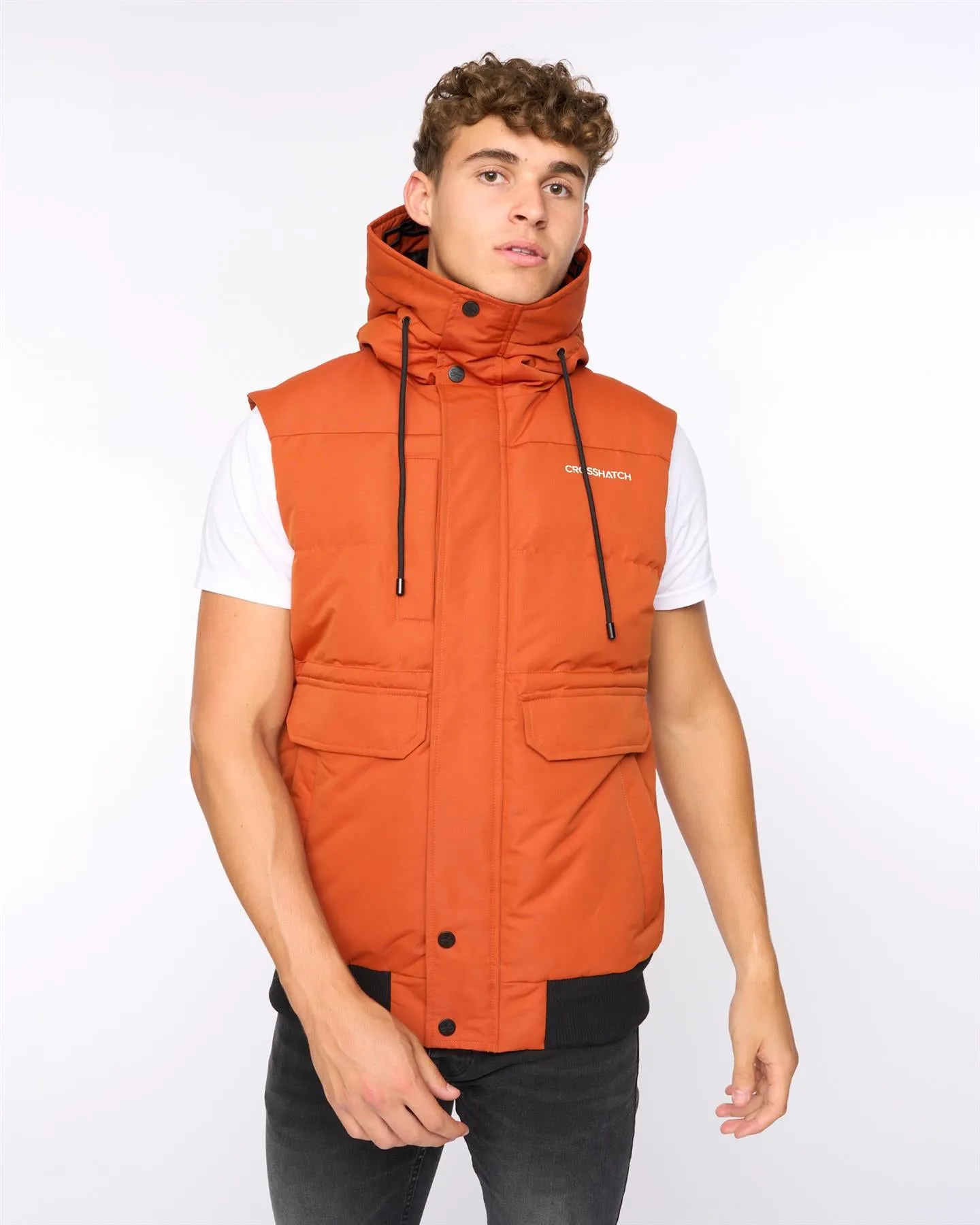 Mens Milwaka Gilet Burnt Orange