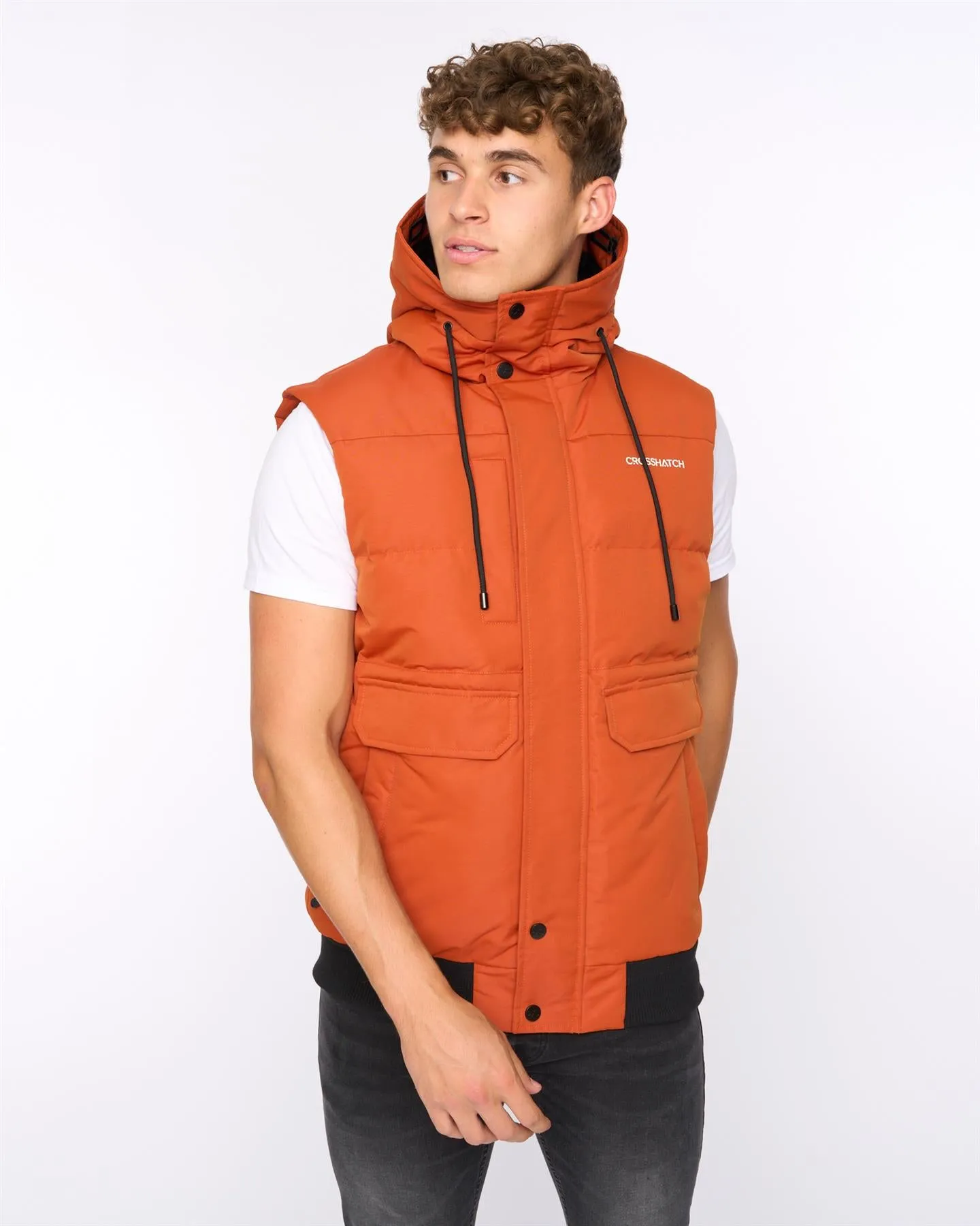 Mens Milwaka Gilet Burnt Orange