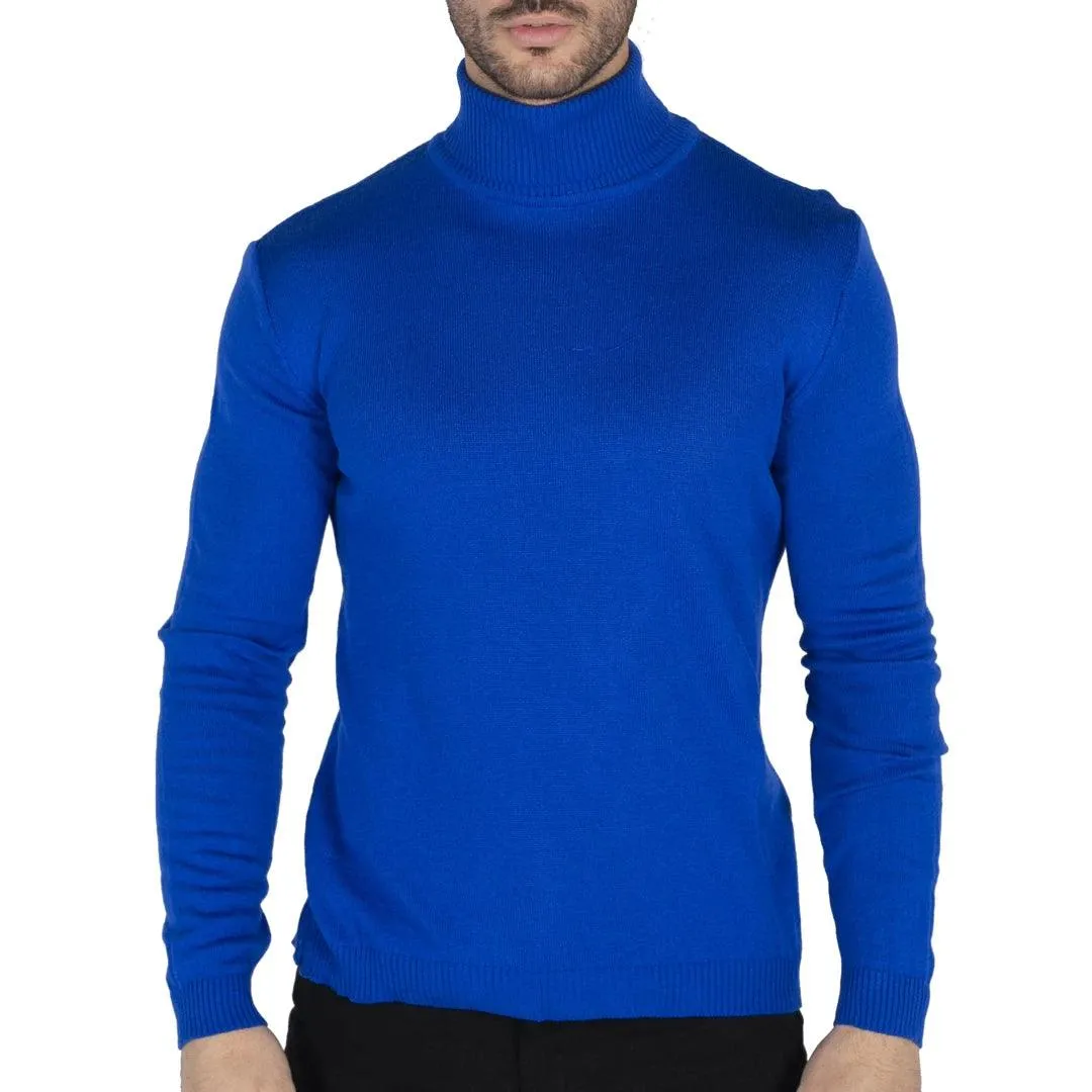 Mens Polar Neck Jumper Roll Neck High Turtle Neck Slim Fit Light Weight