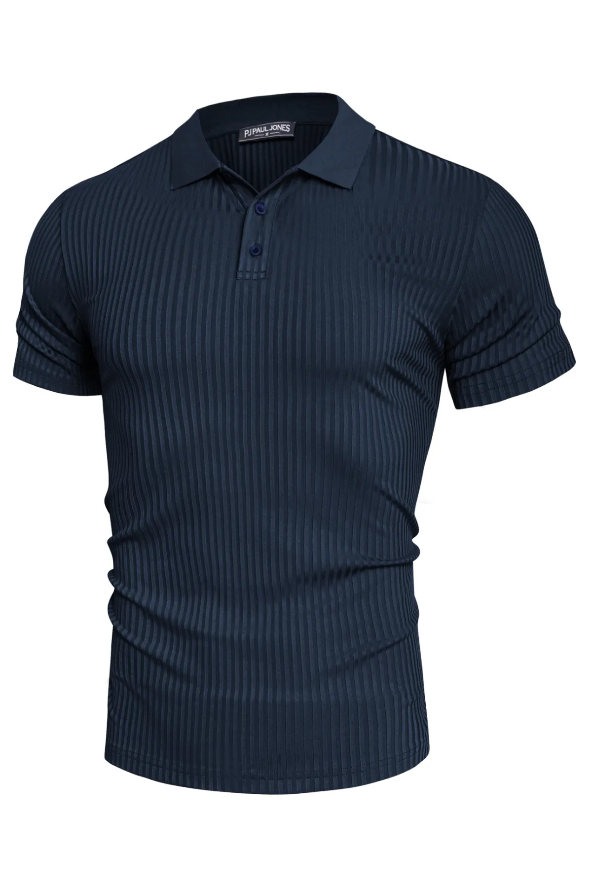 Mens Polo Shirts Textured Knit Short Sleeve Stretchy Golf Shirts