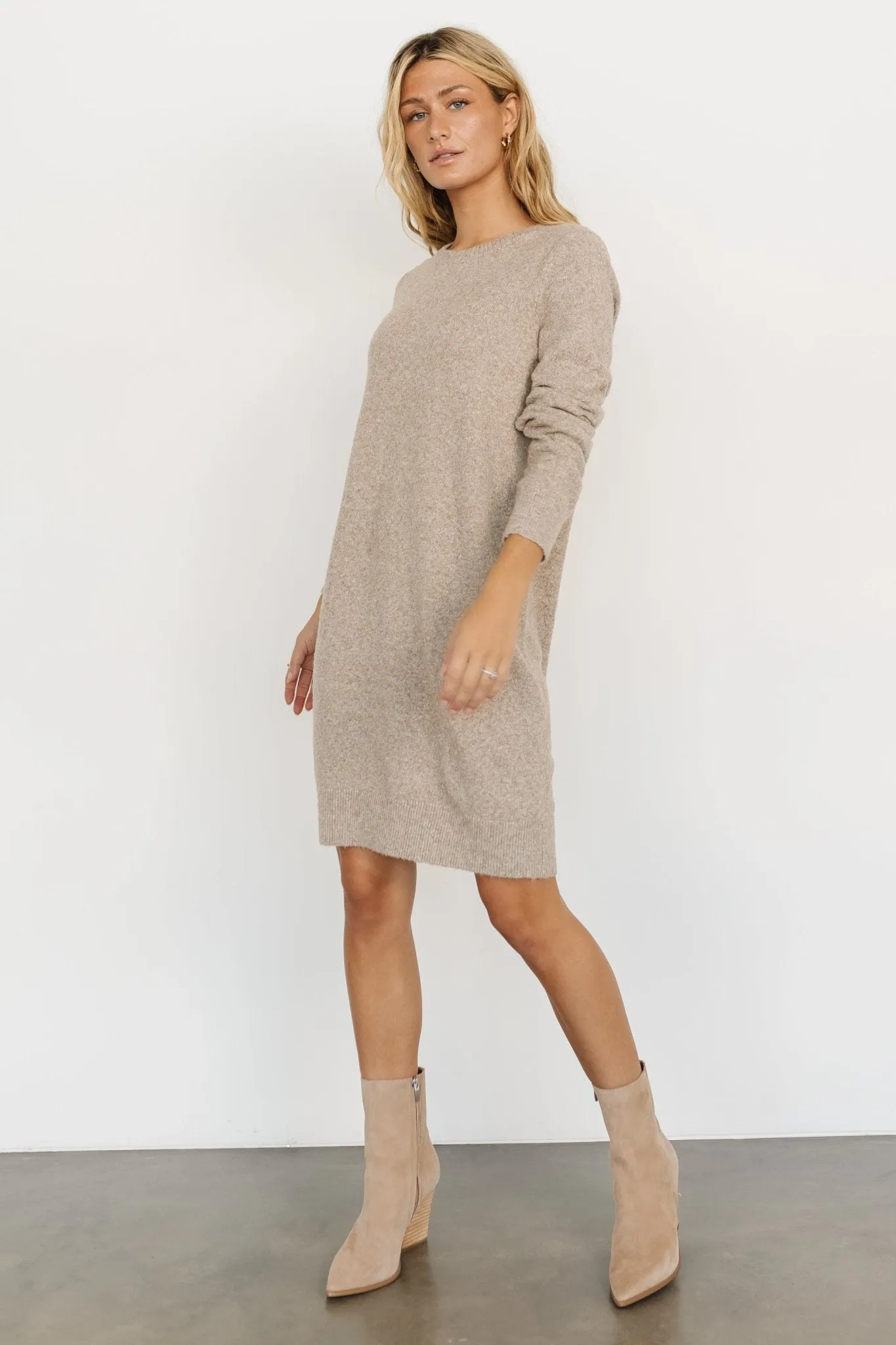 Miller Sweater Dress | Heather Taupe