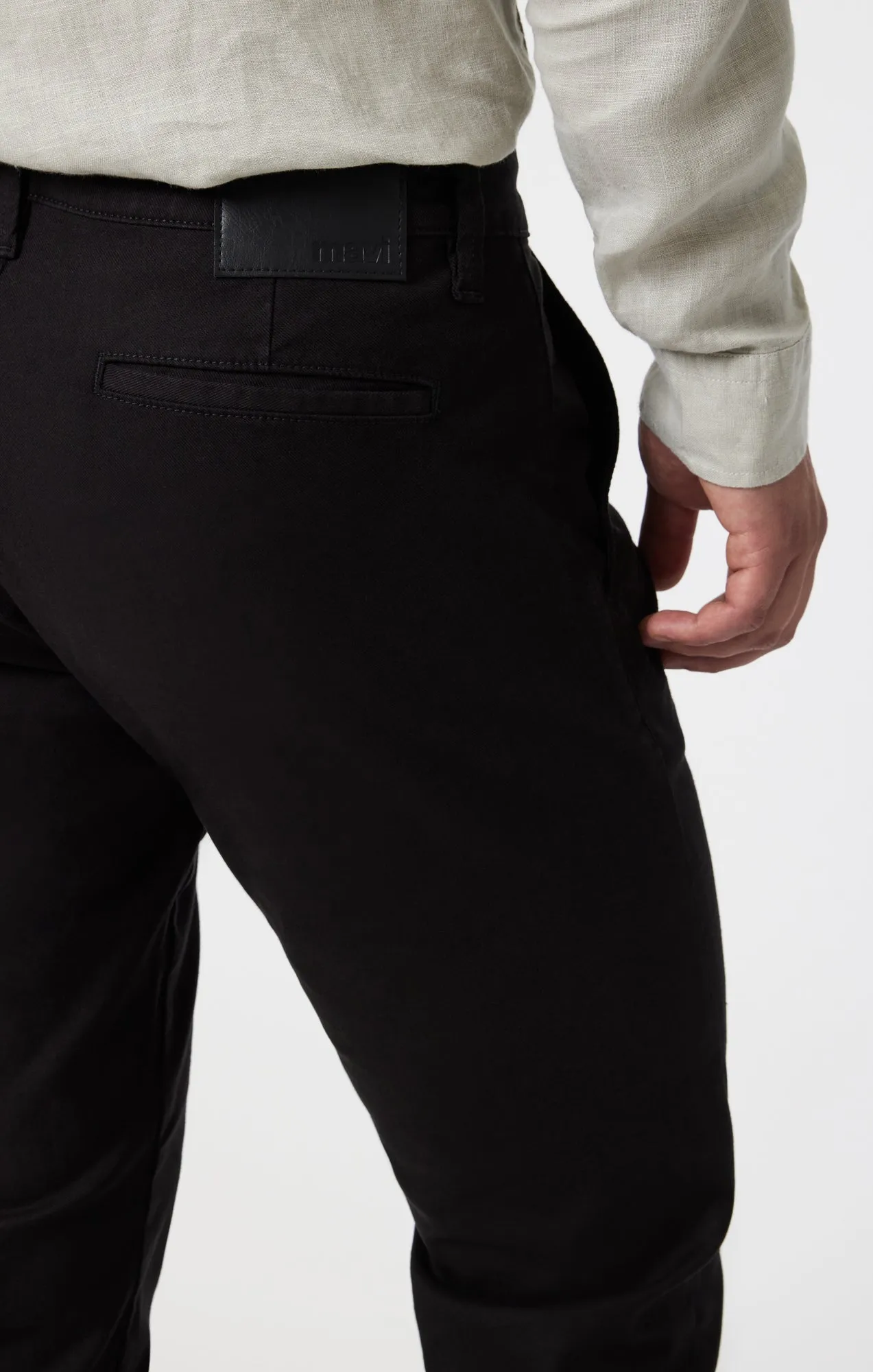 MILTON SLIM STRAIGHT CHINO IN BLACK LUXE TWILL