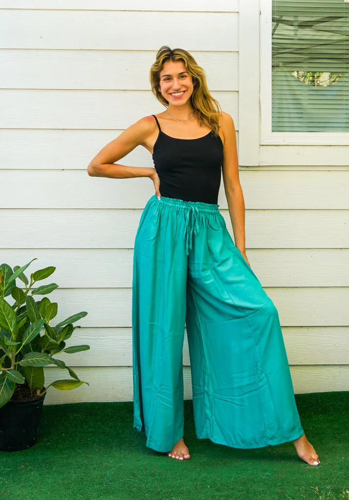 Mint Wide Leg Palazzo Pants