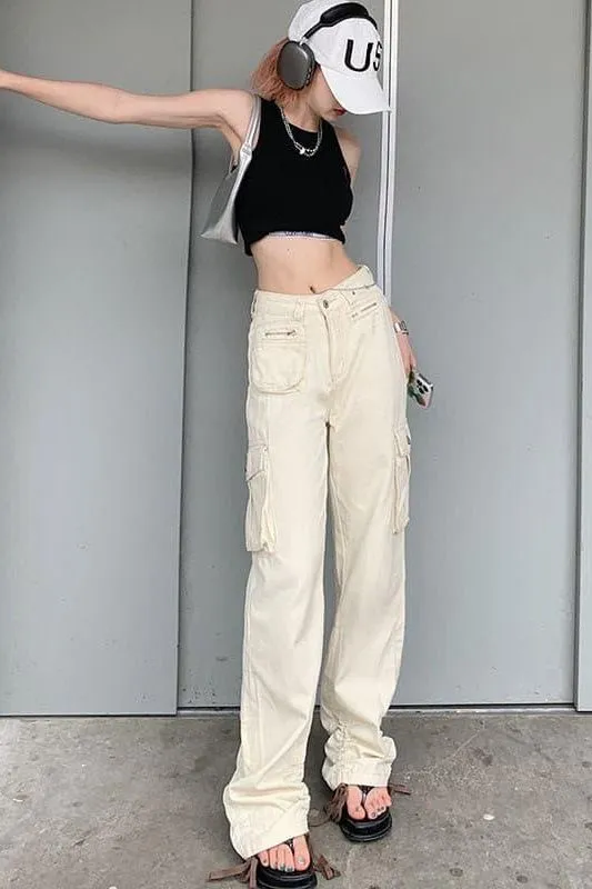 Multi Pocket Retro Cargo Pants