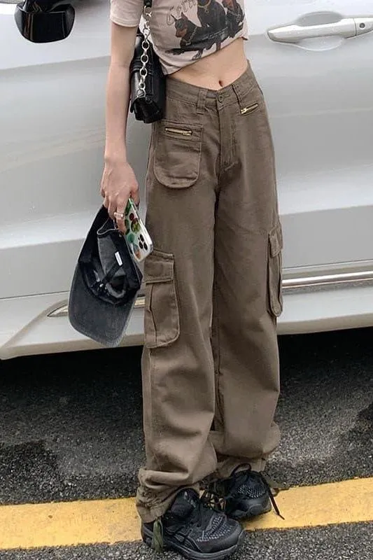 Multi Pocket Retro Cargo Pants