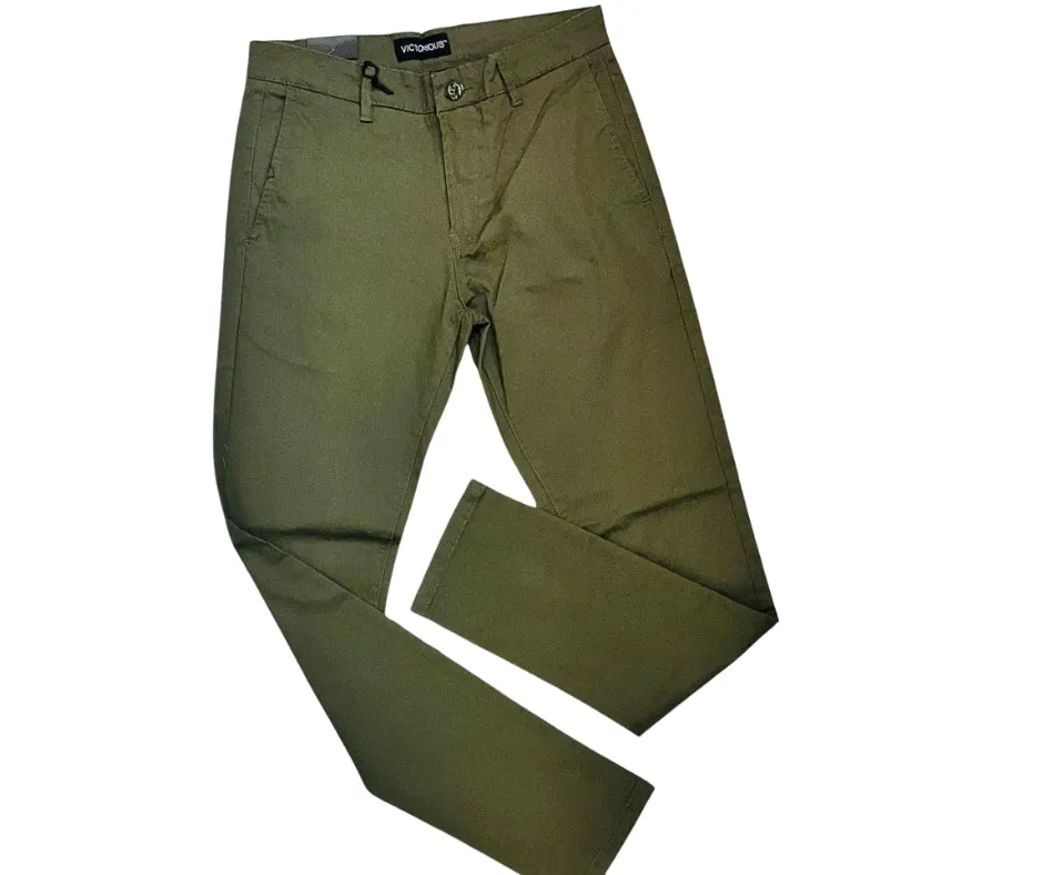 Olive slim fit chino pants