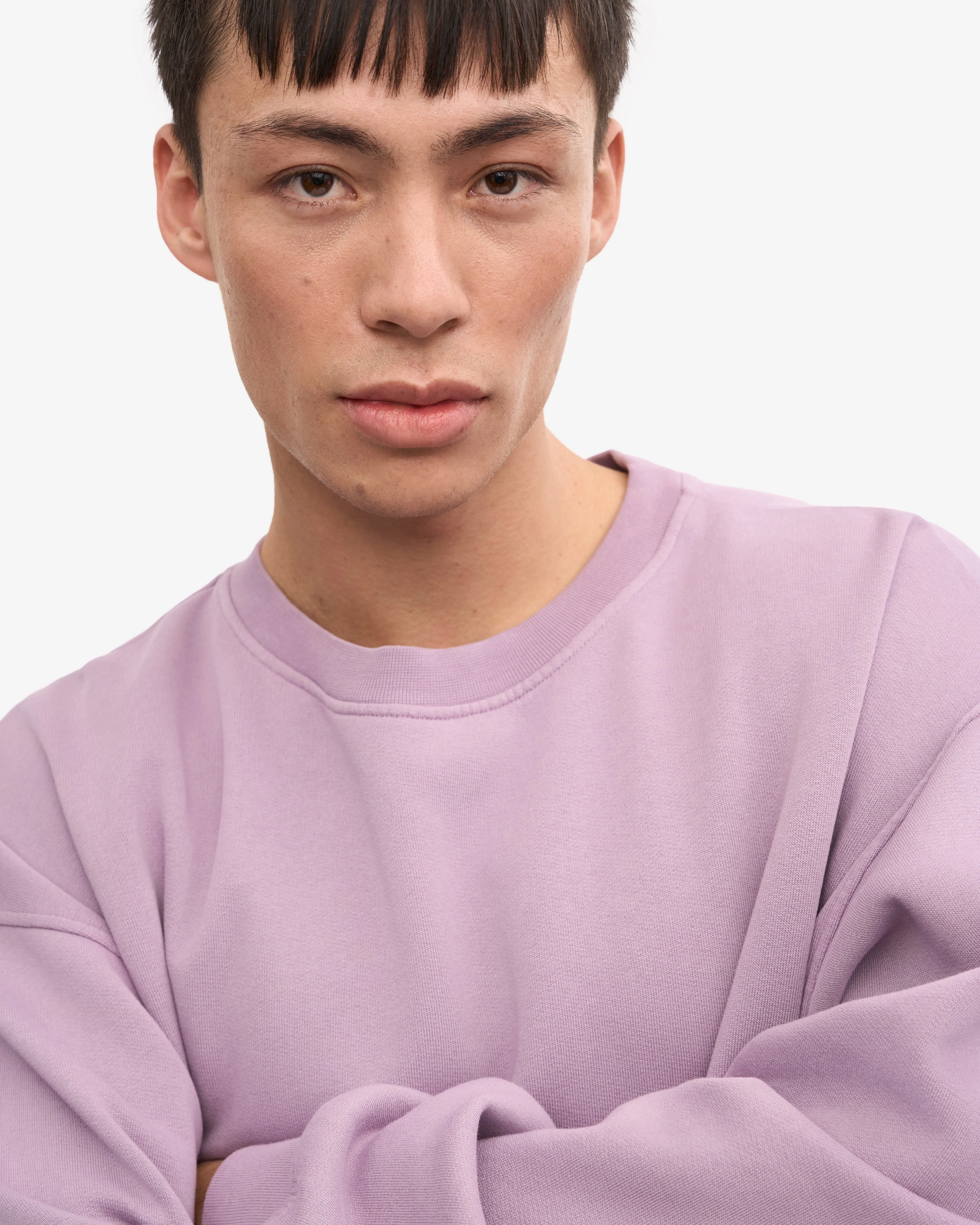 Organic Oversized Crew - Pearly Purple