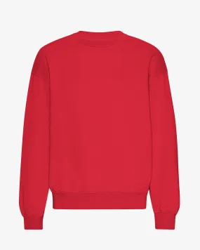 Organic Oversized Crew - Scarlet Red