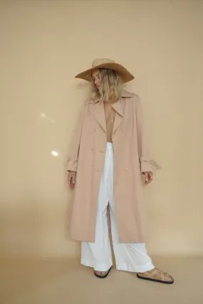 peachy trench coat