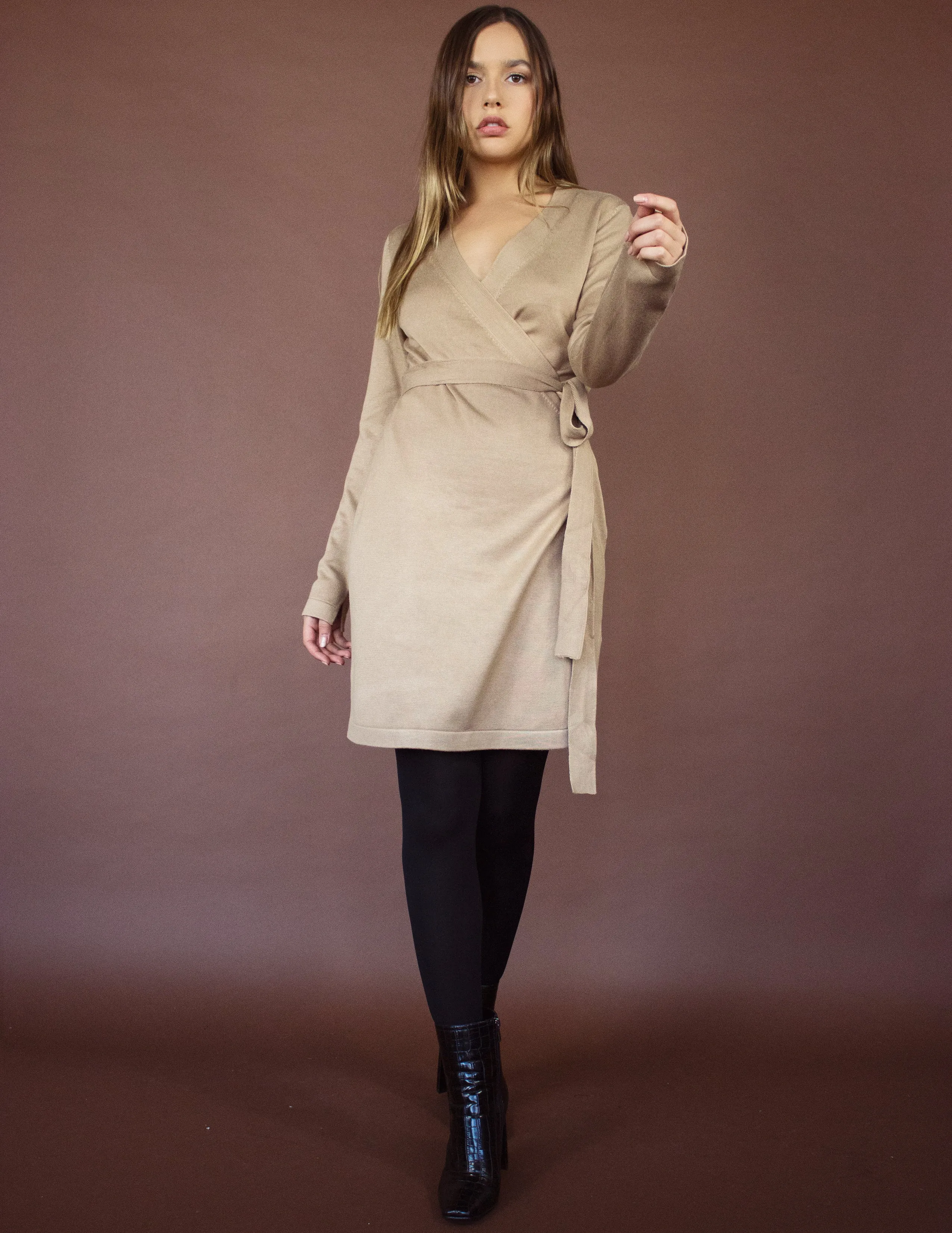 PEREGRINE DRESS- TAUPE