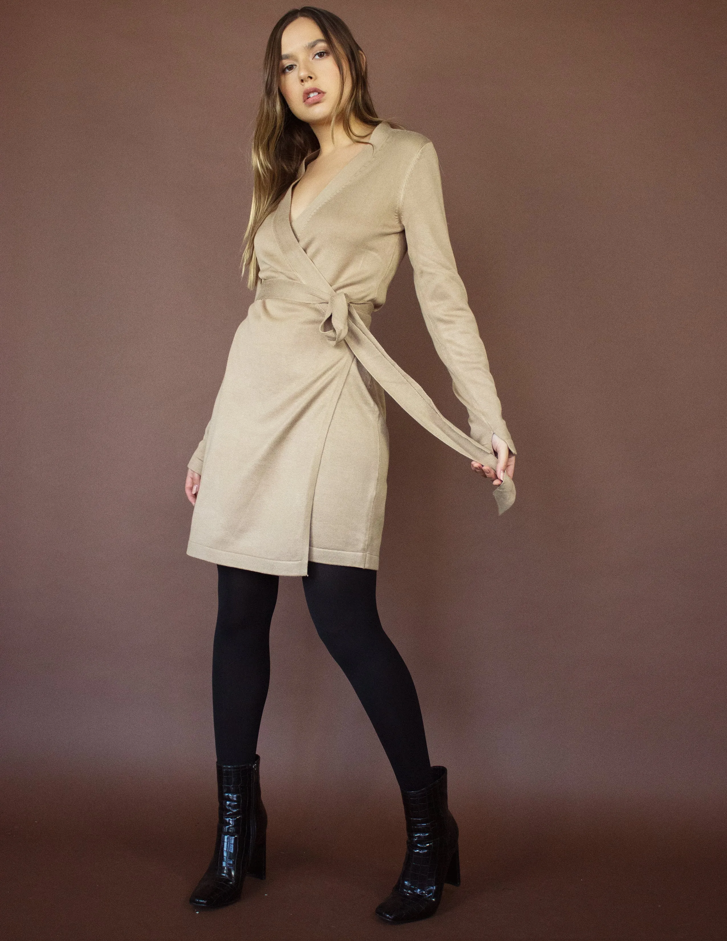 PEREGRINE DRESS- TAUPE