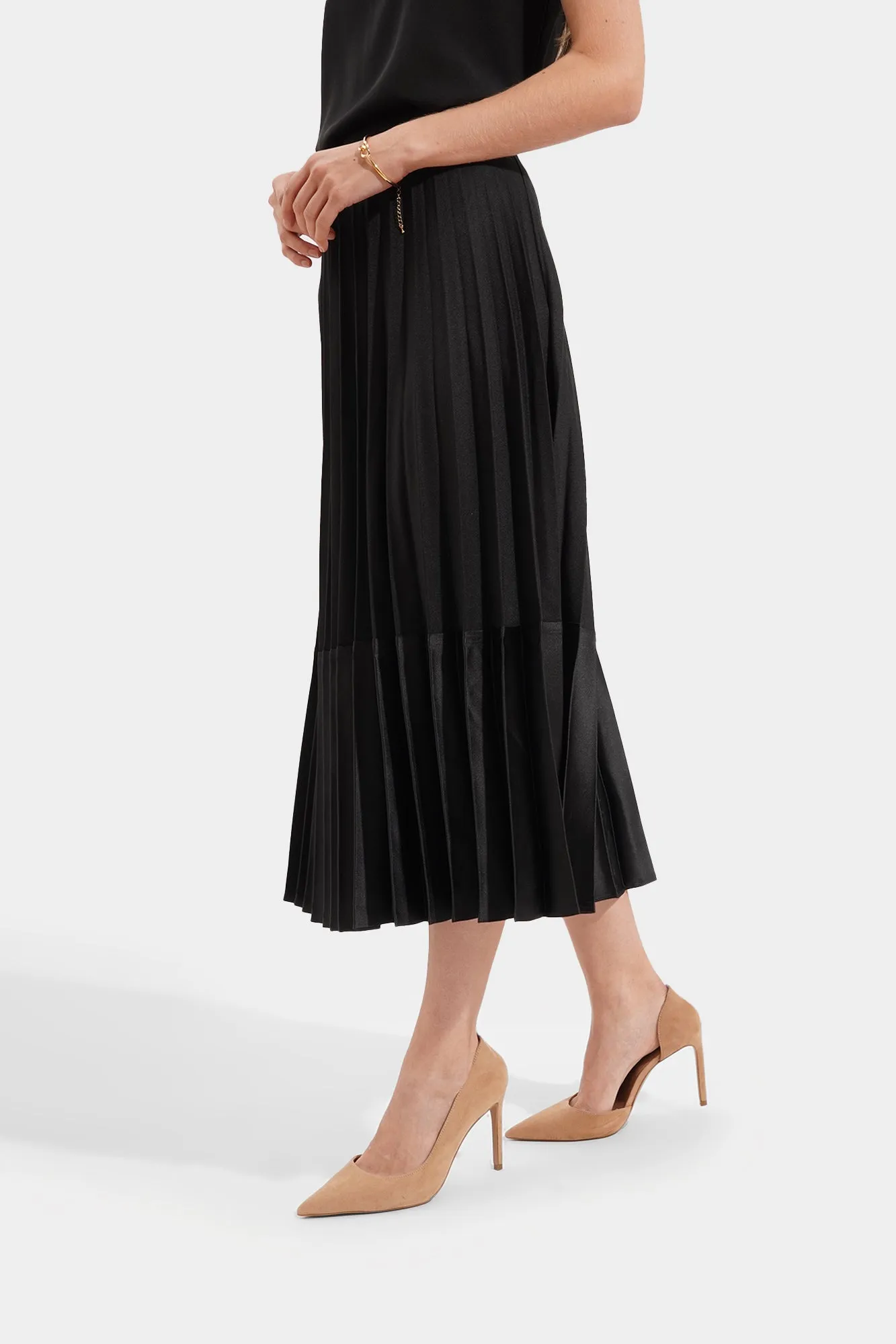 Pleated Midi Skirt