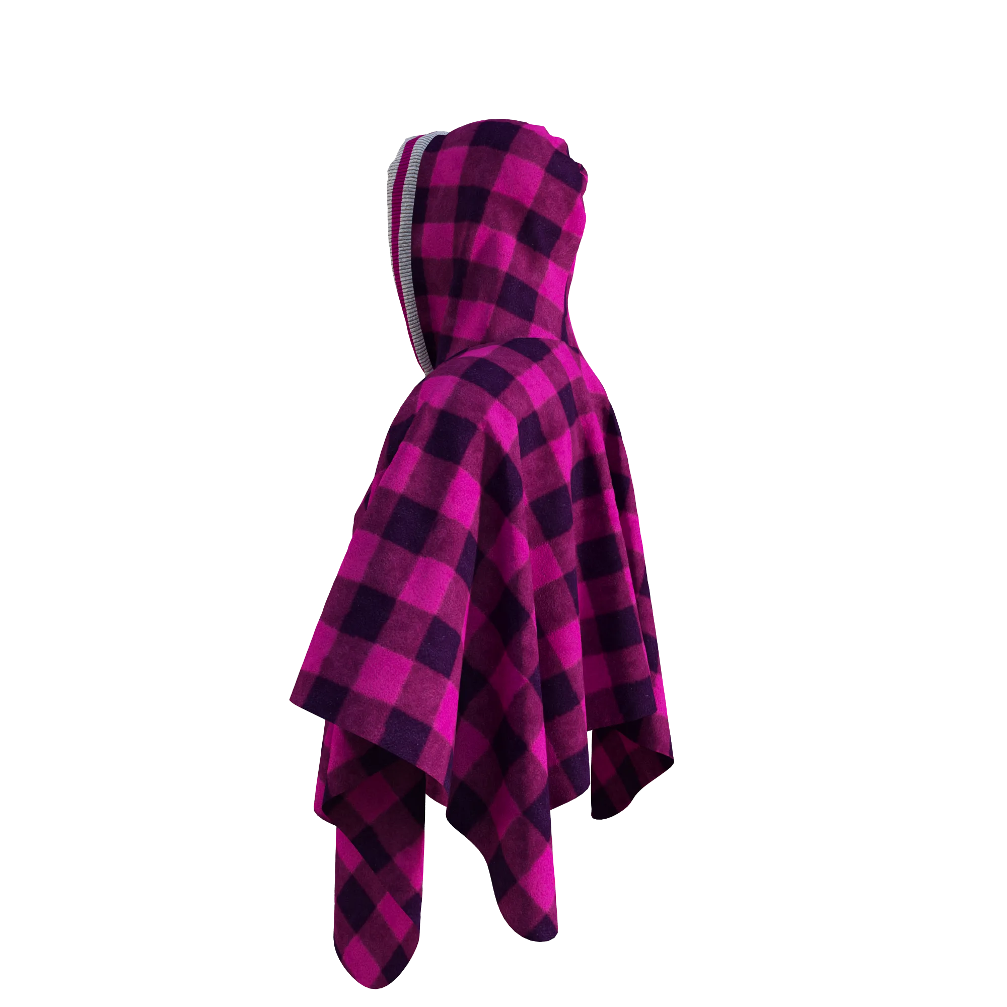 Pook Poncho - Adult Pink Polar Fleece w/ Snap Fastners