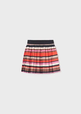 Poppy Striped Pleated Girl's Skirt - Select Size