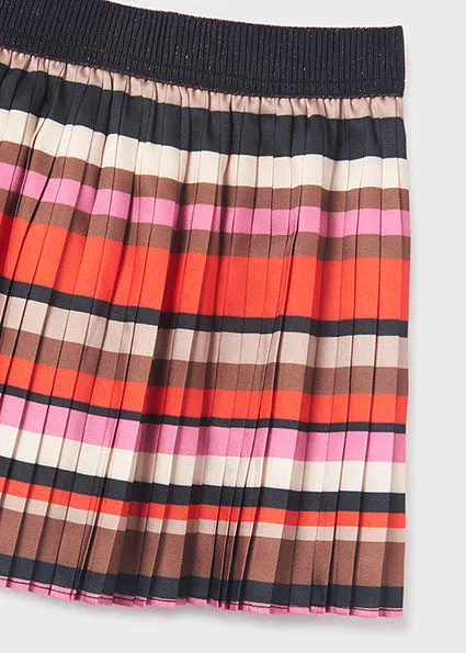 Poppy Striped Pleated Girl's Skirt - Select Size