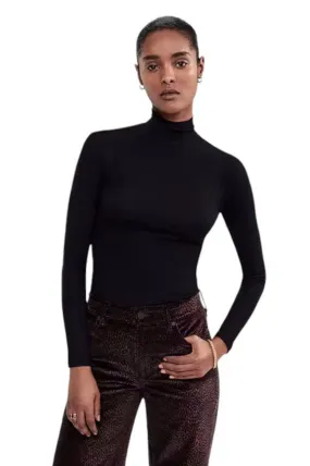 Rib Turtleneck - Black