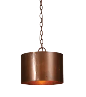 Round Copper Drum Chandelier - Medium