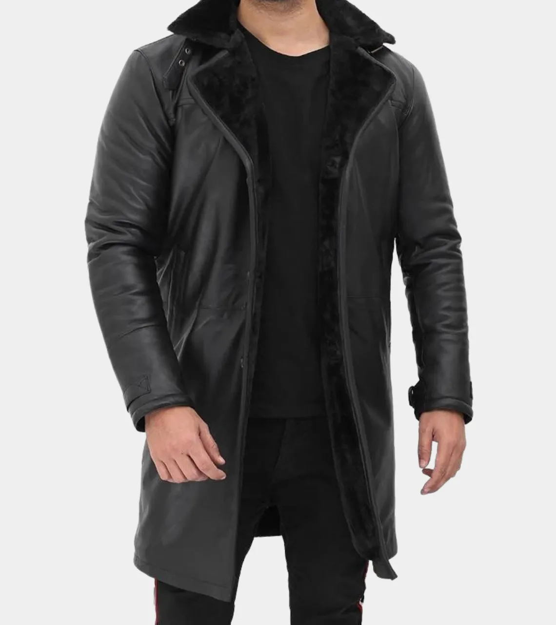 Shearling Lambskin Men's Leather Coat