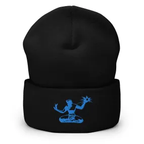 Spirit of Detroit Embroidered Cuffed Beanie - Black / Blue