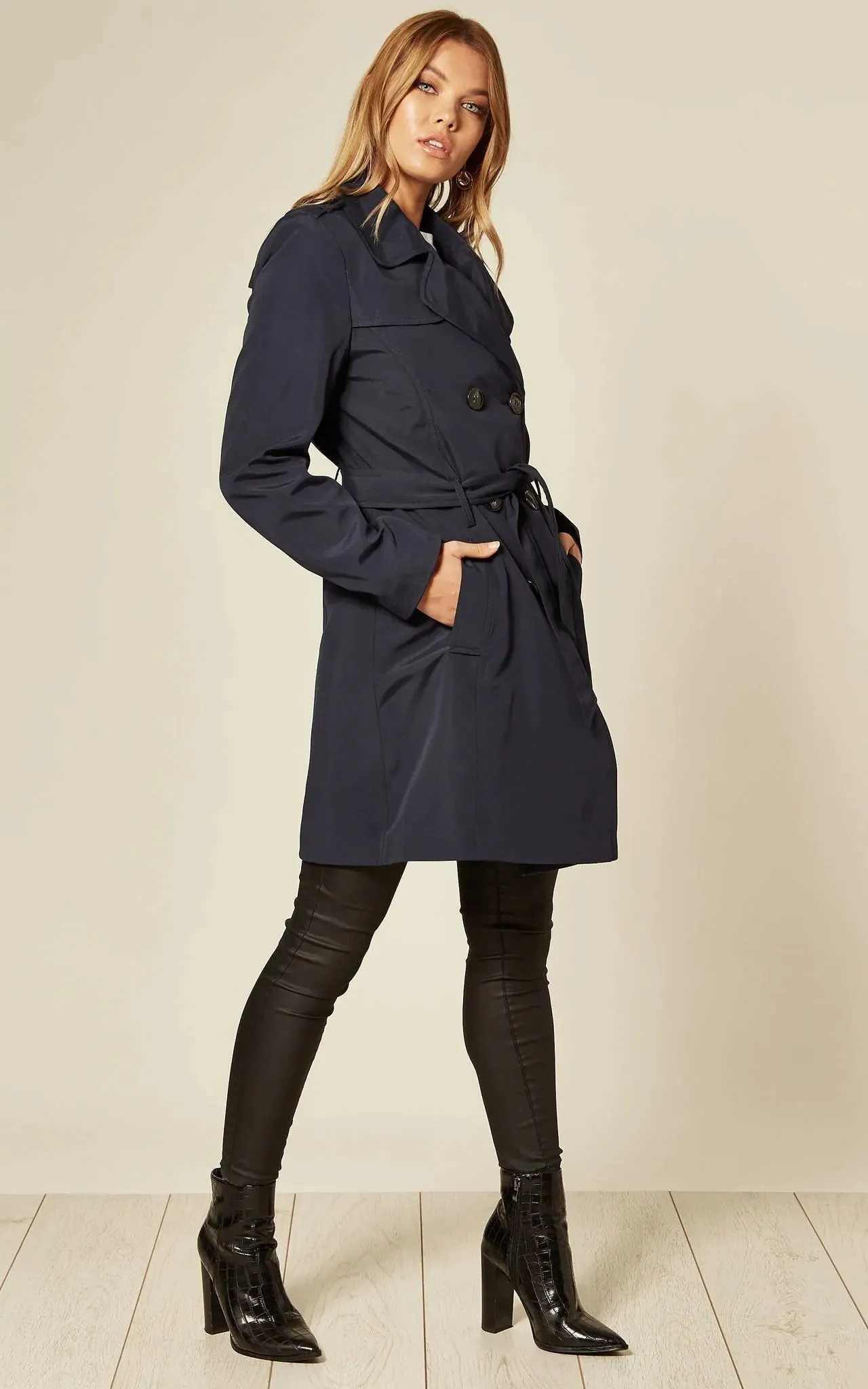 Spring/Summer Military Double Breasted Trench Coat (9049-SP)