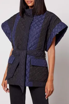 Stella Nova Blue Striped Quilted Vest