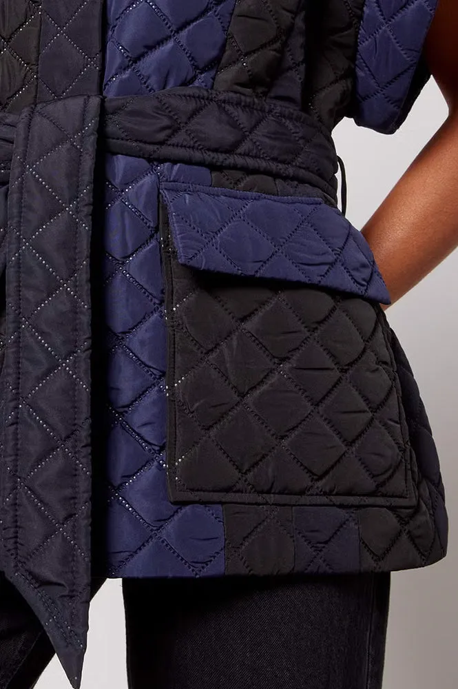 Stella Nova Blue Striped Quilted Vest