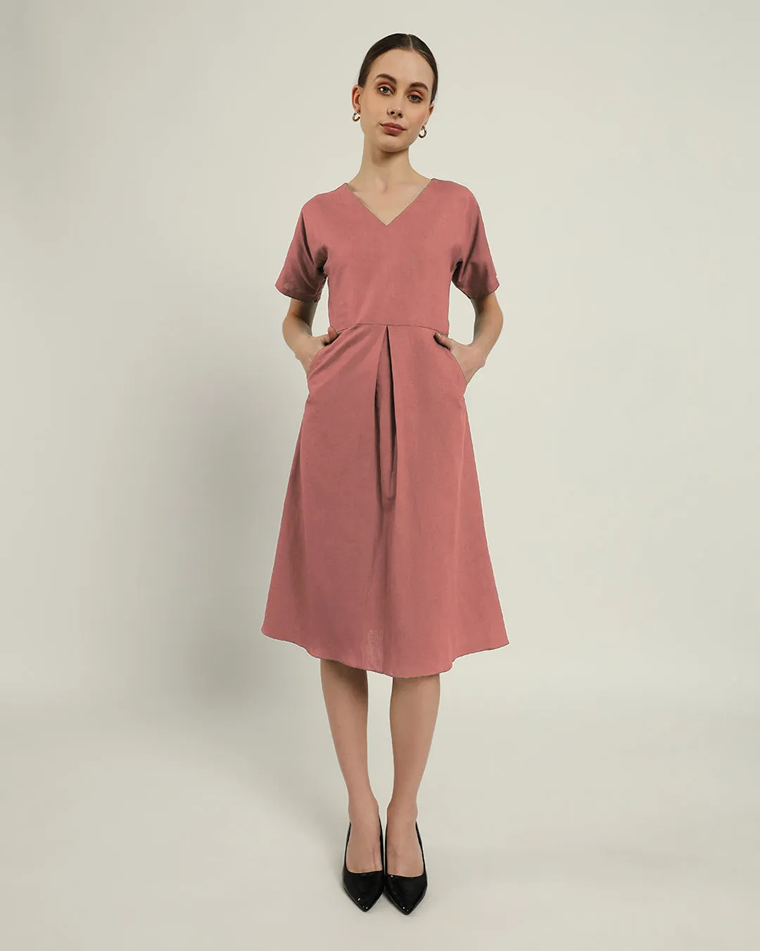 The Memphis Ivory Pink Cotton Dress