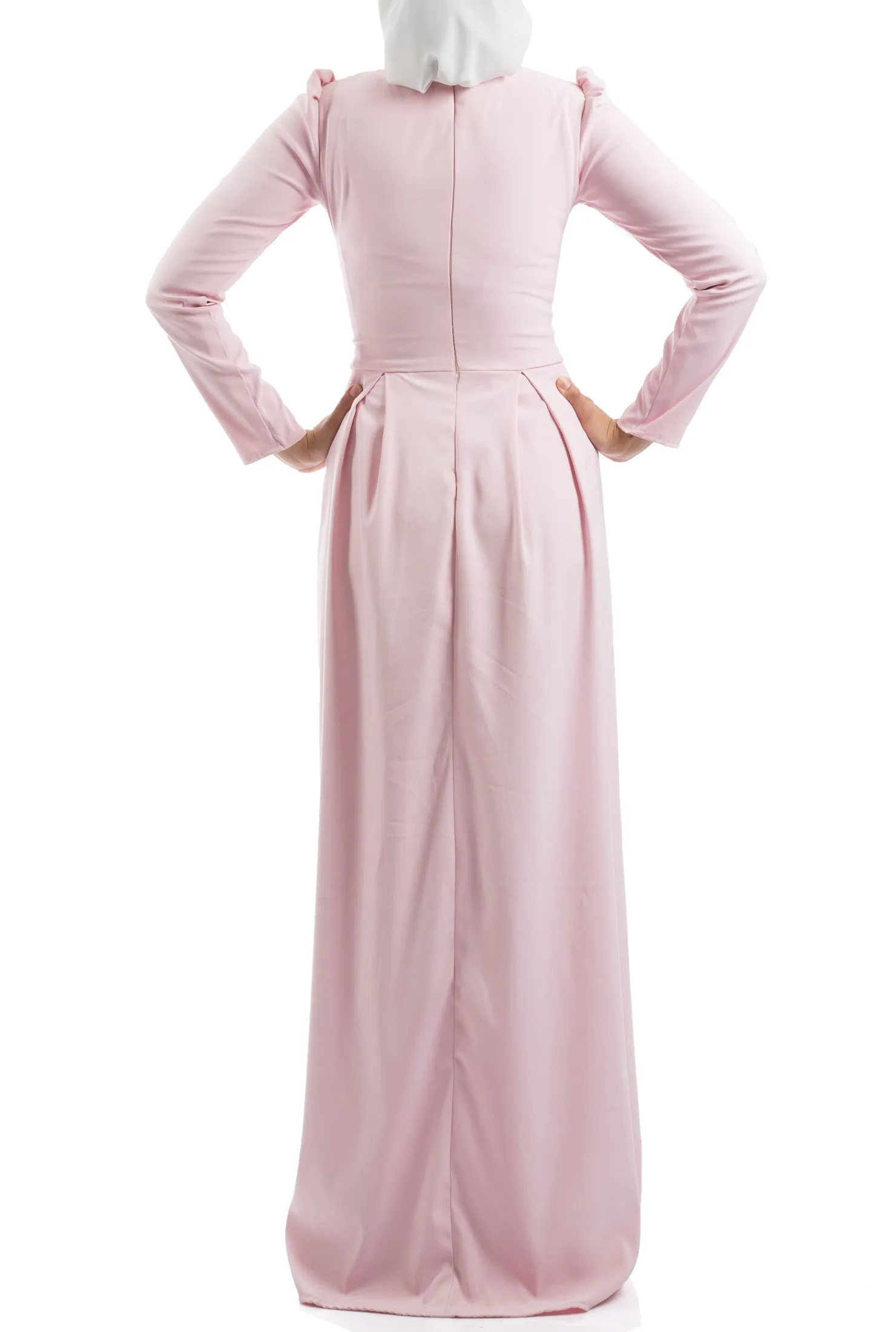 The Royal Pleated Dress - Pink