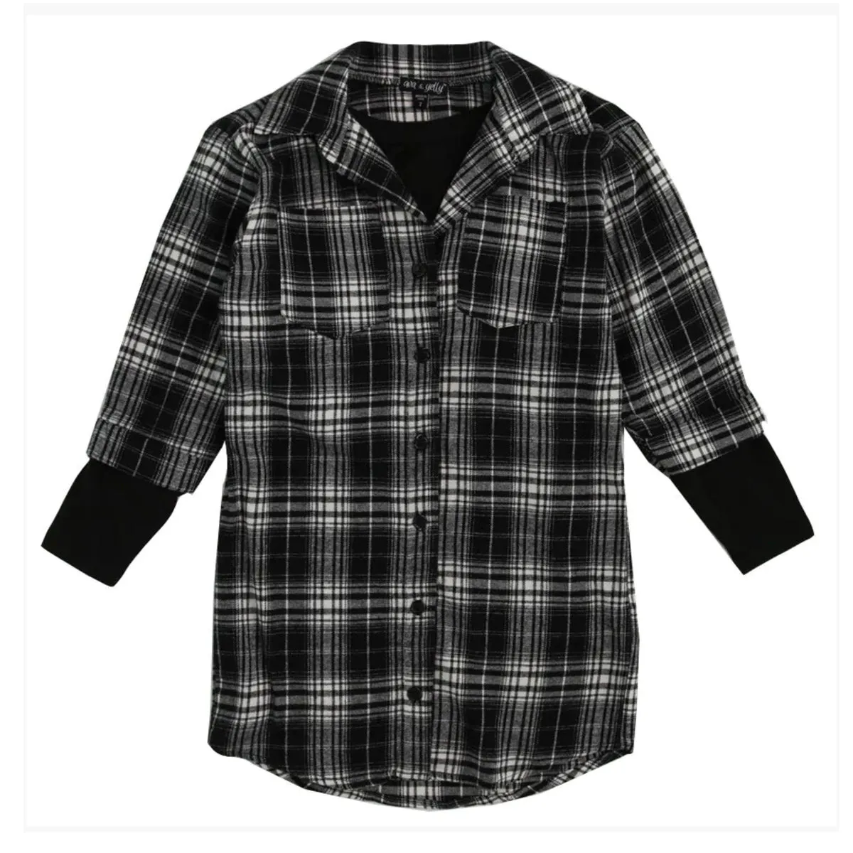 Tween Long Sleeve Plaid Jumper