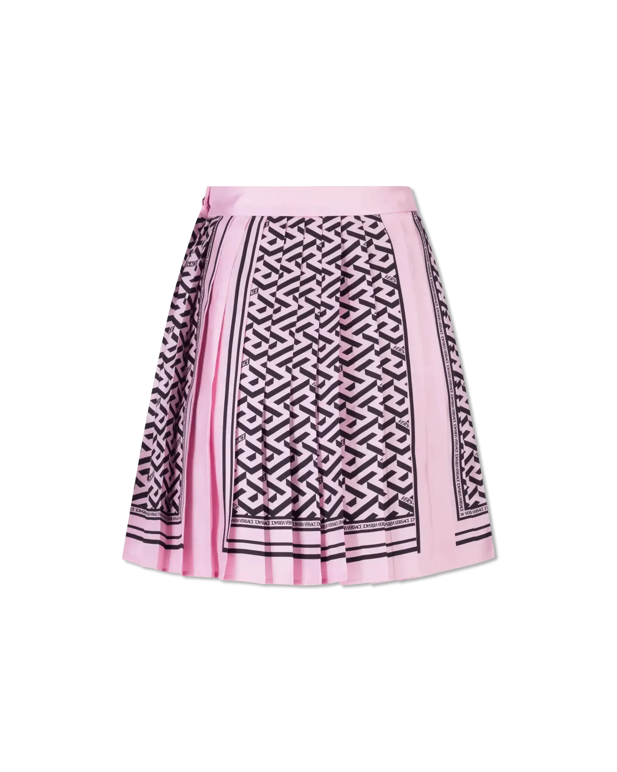 Twill Monogram Pleated Mini Skirt