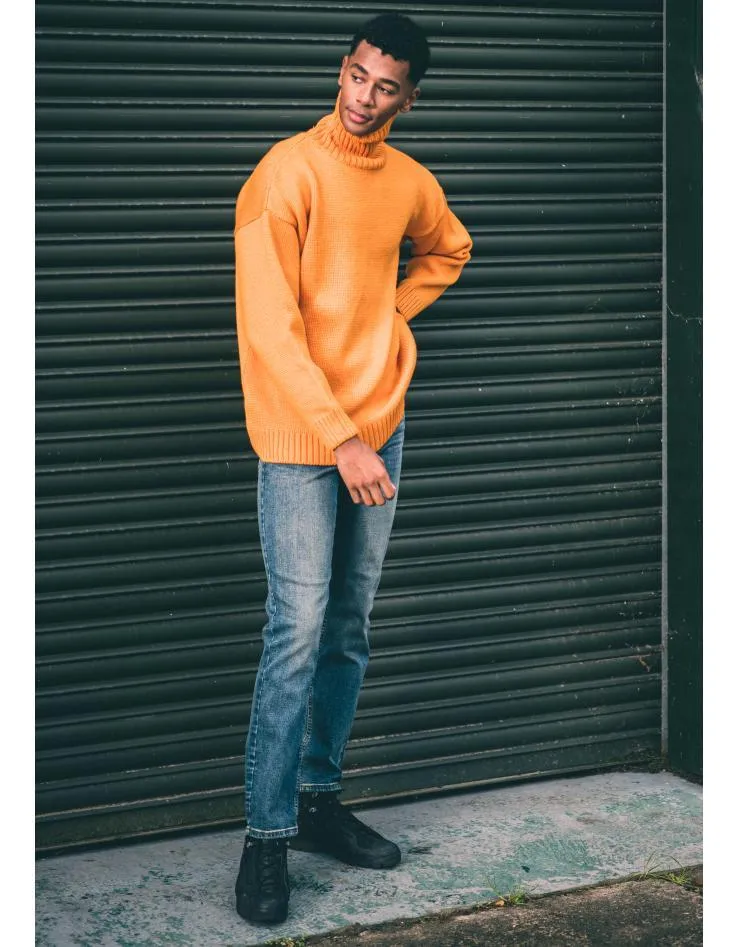 Unisex Merino Wool Submariner Sweater Orange