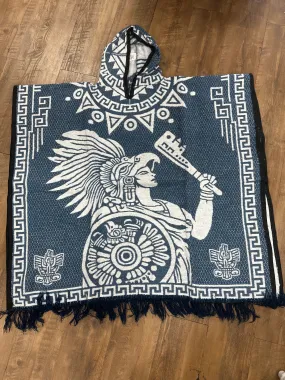 Unisex Mexican Poncho Aztec Warrior